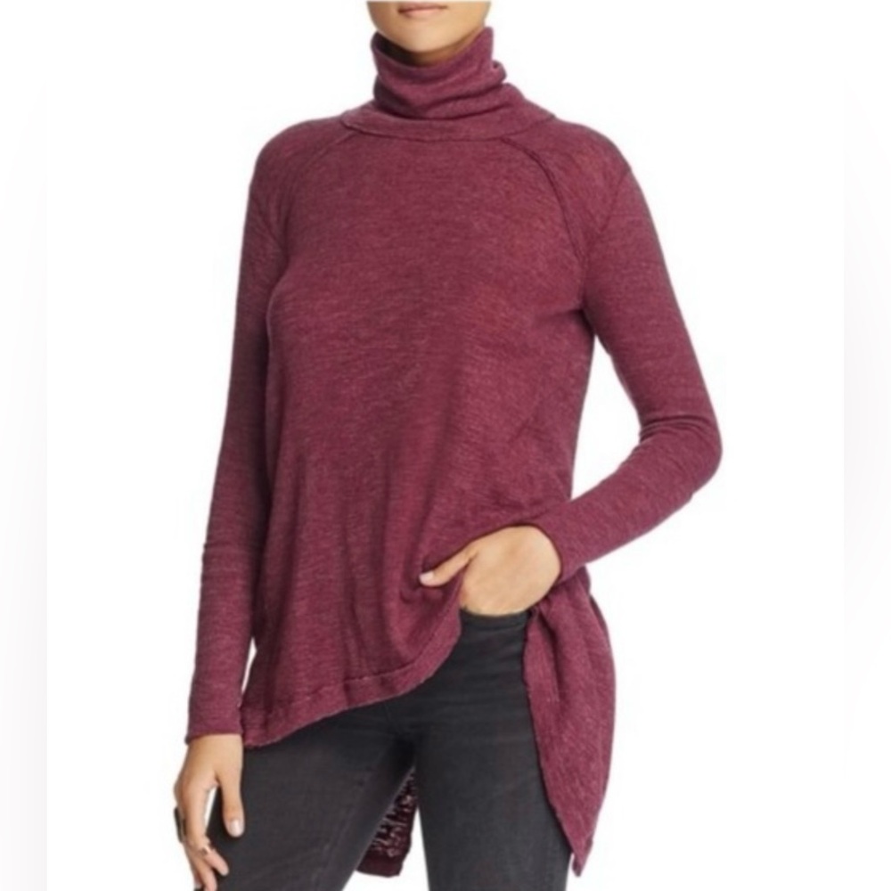 We The Free Thermal Knit Split Back Top Size L